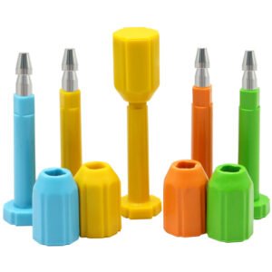 Array of different colored bolt seals