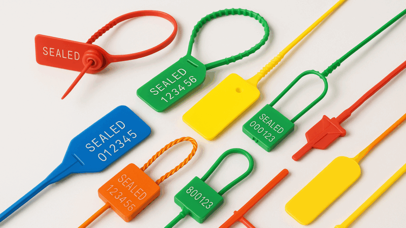 Various types of security plastic seals