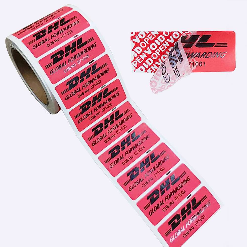 DHL void stickers