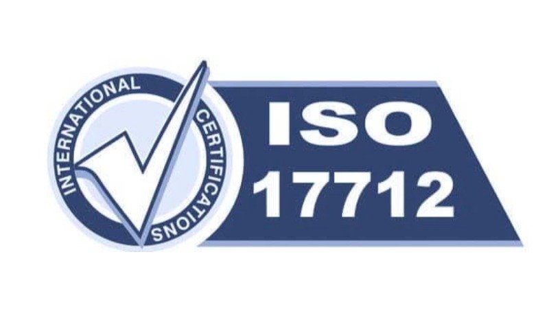 An official ISO 17712 certification logo