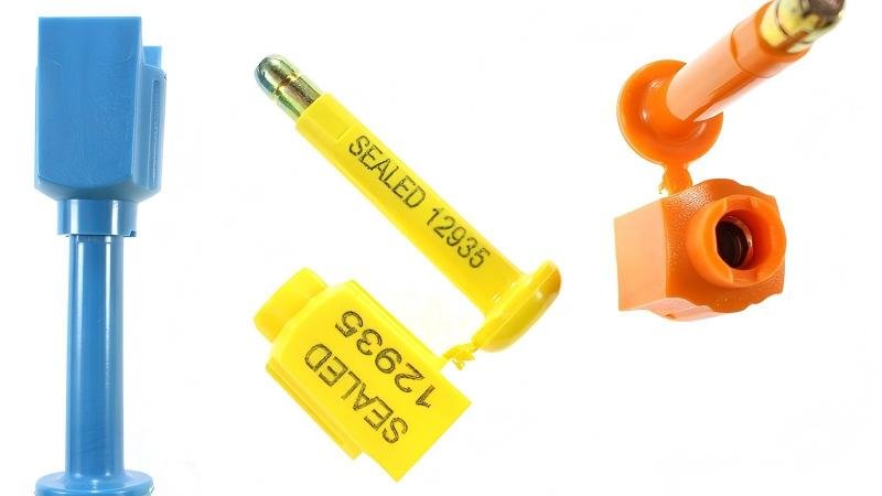 alt: Close-up of a laser-engraved serial number on a high-security bolt seal