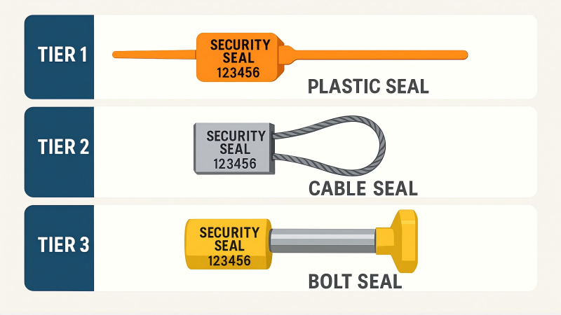 High-Security seal, Security seal, and Indicative Seal