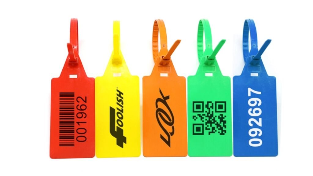 custom plastic seal with qr,unique unmber,logo