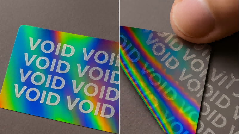 A split image showing a secure, intact product on the left and a clearly tampered product on the right.