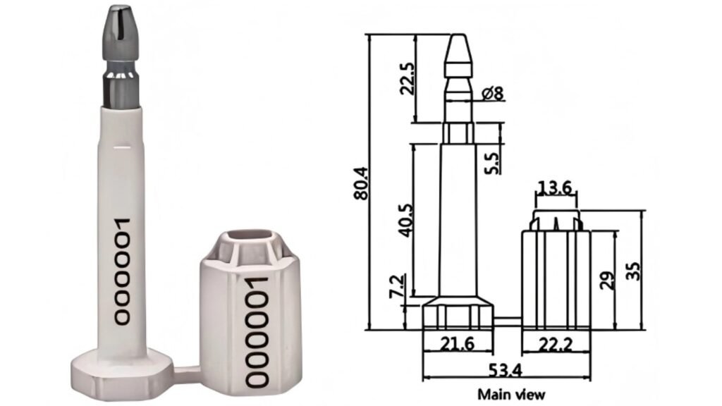 Anatomy of a High-Quality Security Seal A technical diagram showing the internal locking mechanism of a high-security bolt seal.