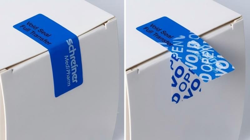 void label Place the tamper-proof labels correctly