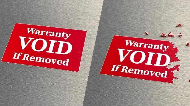 Destructible Vinyl Labels