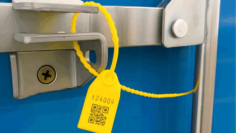 QR codes security plastic seal