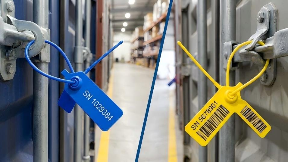 Security Seal with Serial Number vs. Barcode