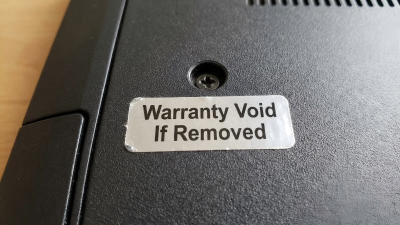 Warranty Void Sticker on Electronics