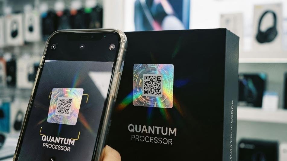 Scanning a QR Code on a Hologram Sticker