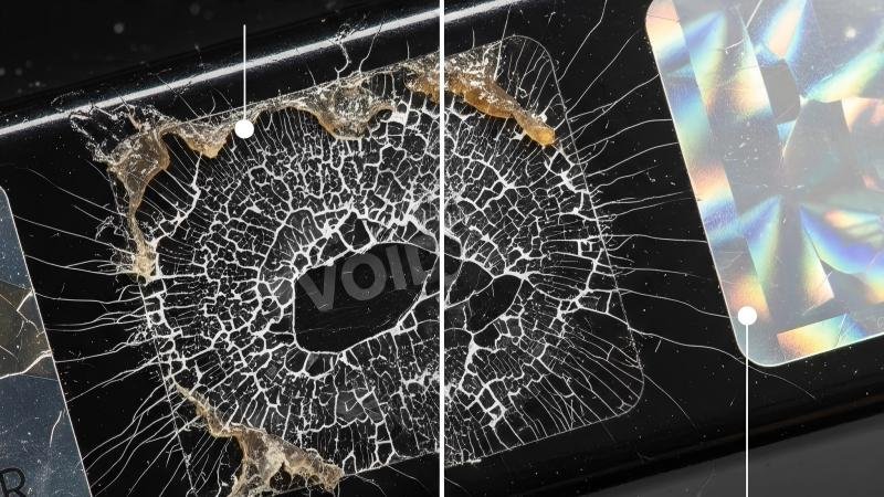 Macro photo of plastic surface showing stress cracking crazing